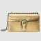 Small Shoulder Bag In Gold Metallic Leather