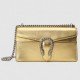 Small Shoulder Bag In Gold Metallic Leather