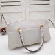 White Arli Large Top Handle Leather Bag