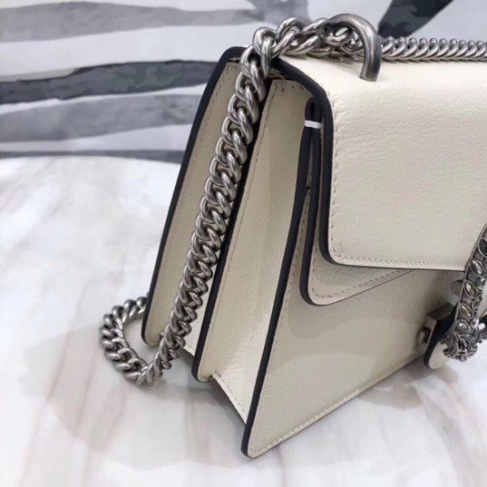 White Dionysus Small Leather Shoulder Bag