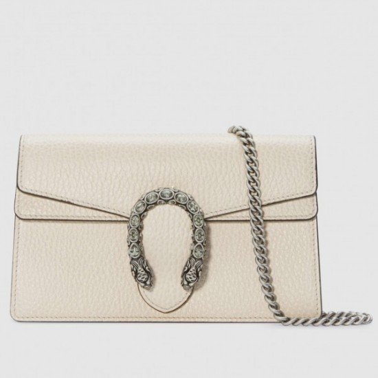 White Dionysus Super Mini Leather Bag