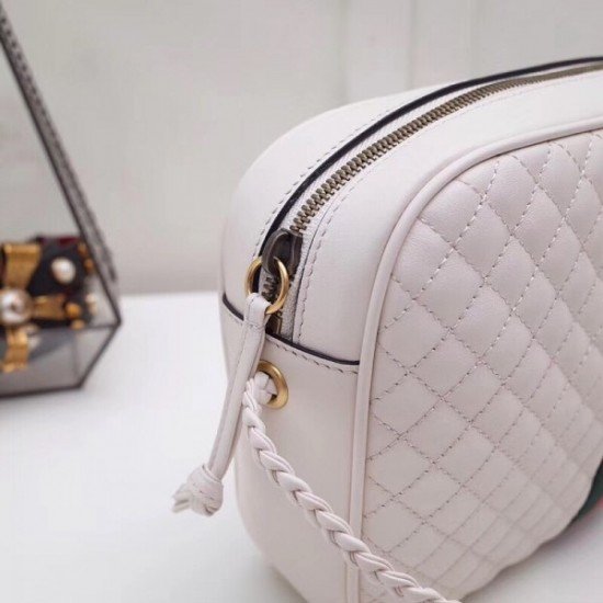 White Quilted Leather Small Shoulder Bag