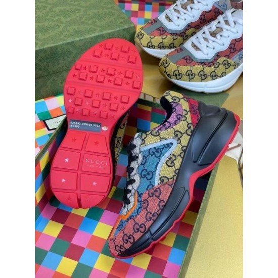 Women Rhyton GG Multicolor Sneakers