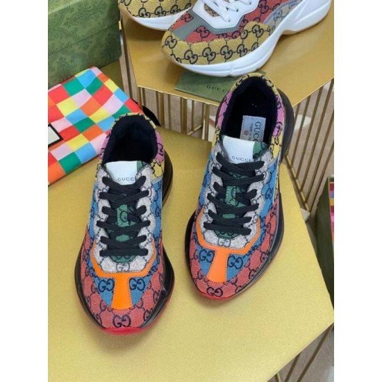 Women Rhyton GG Multicolor Sneakers