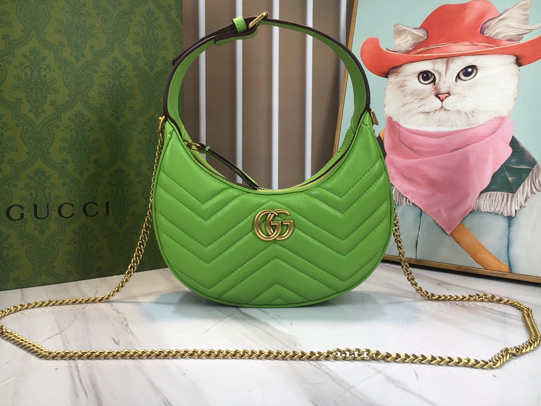 GG 699514 Marmont Mini Handbag Green